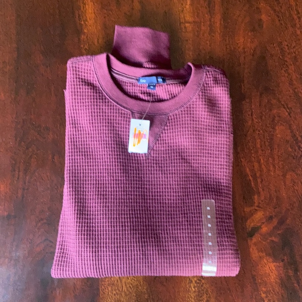 Gap men’s long sleeve waffle tee shirt